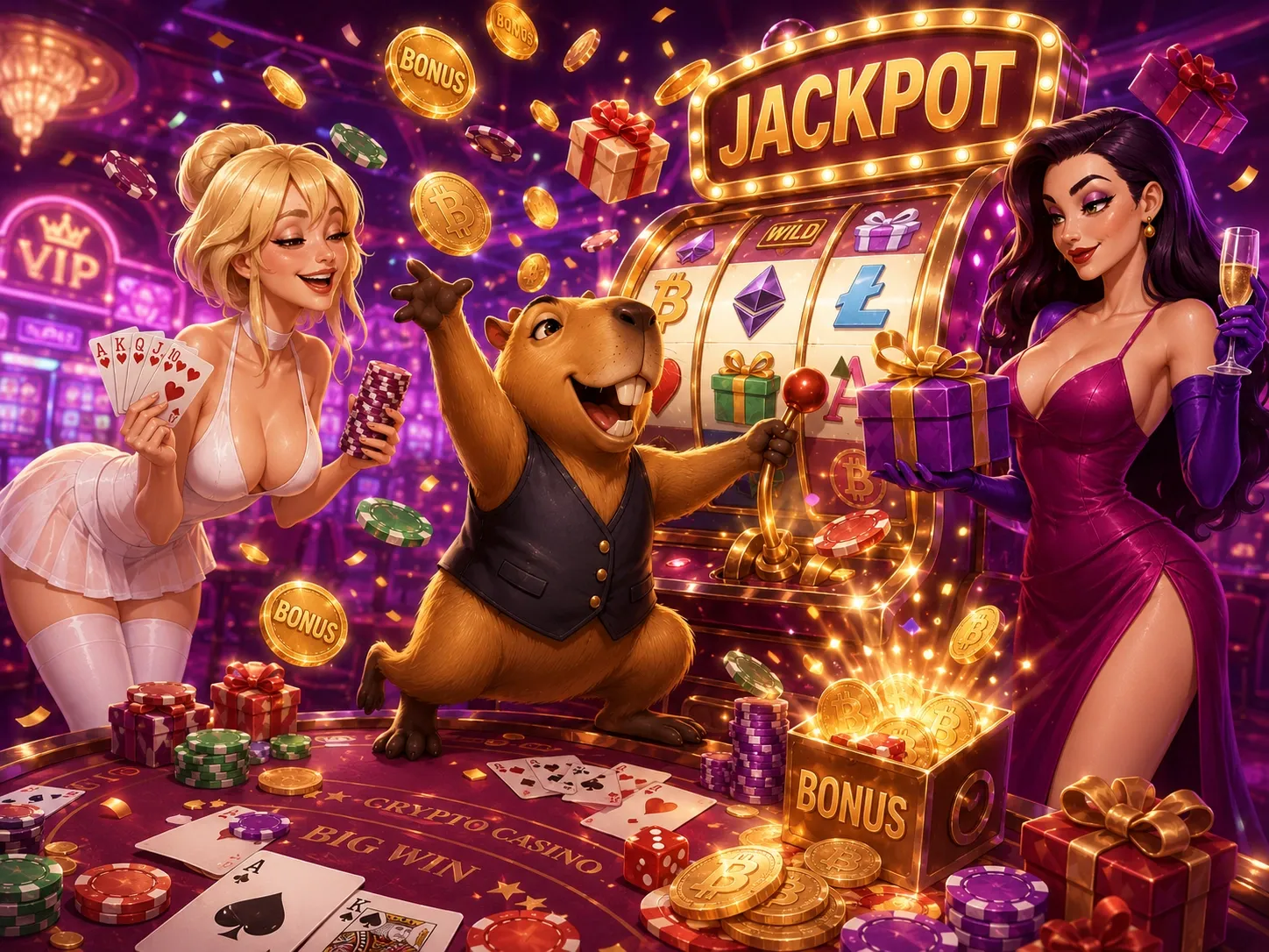 Bonus jackpot celebration